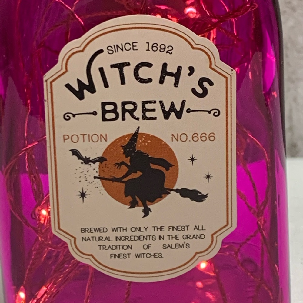 NWT 🧙Magic WITCH’S BREW Light-Up Bottle Decor Set - Picture 2 of 9